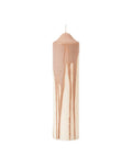 Ferm Living Dryp Stumpenkerze Beige – handgetropfte Kerze Ø 5 × H 20 cm aus Stearin mit 38 Stunden Brenndauer.