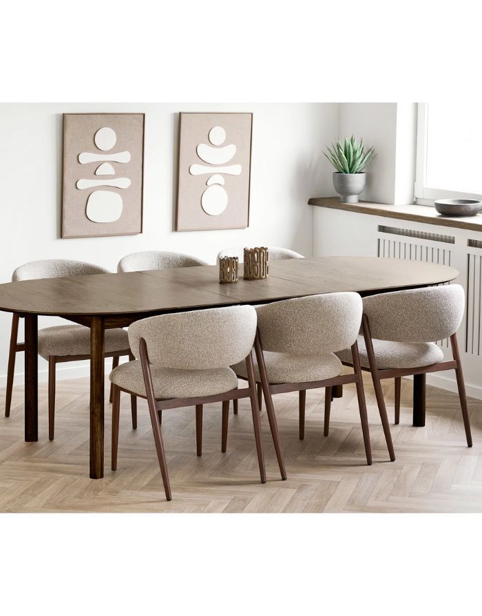Wandbild Relief Diva No.1 von House Nordic in Braun und Beige mit abstrakter plastischer Oberfläche, 50 × 70 cm.