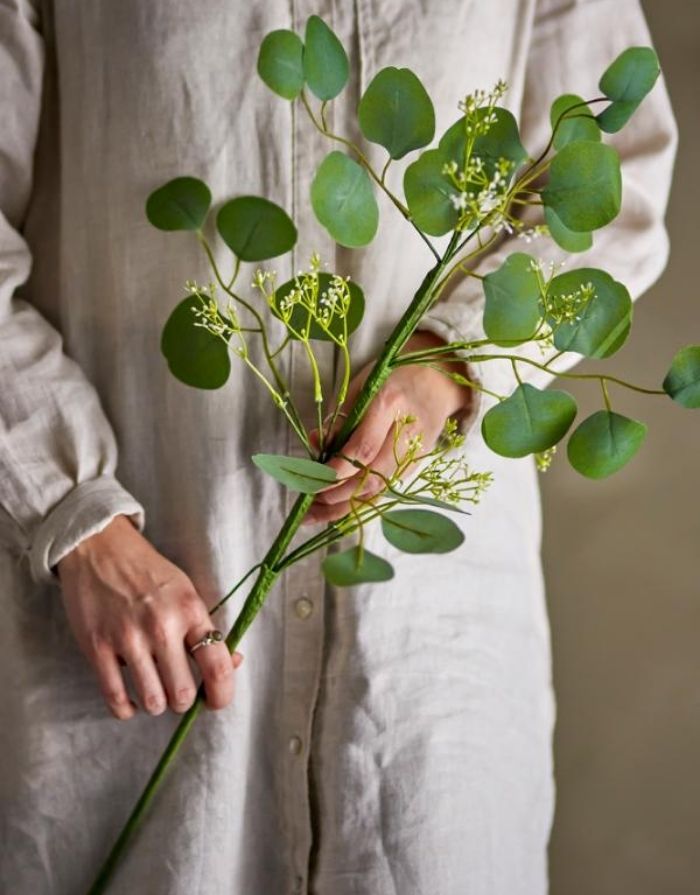 Kunstblume Eukalyptus Stiel I Grün