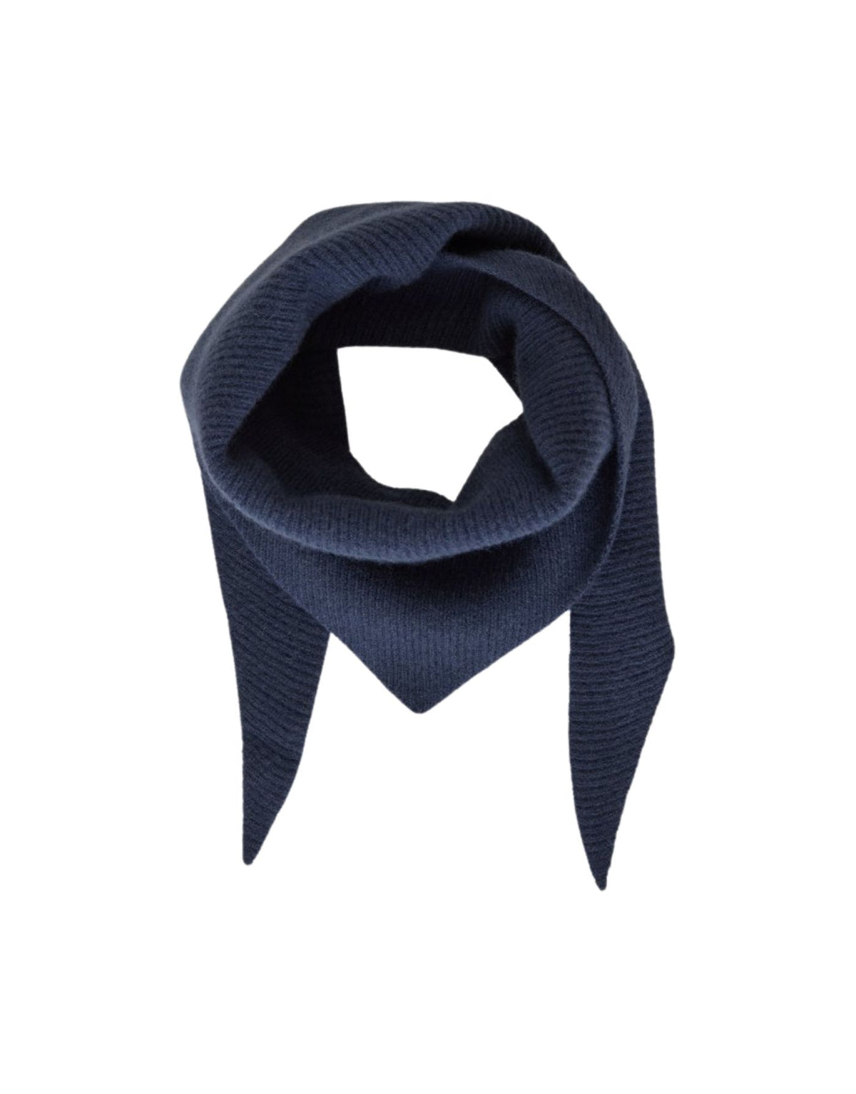 Blau melierter Schal Lowee von MSCH Copenhagen in Mood Indigo aus 100 % RWS-zertifizierter Merinowolle.
