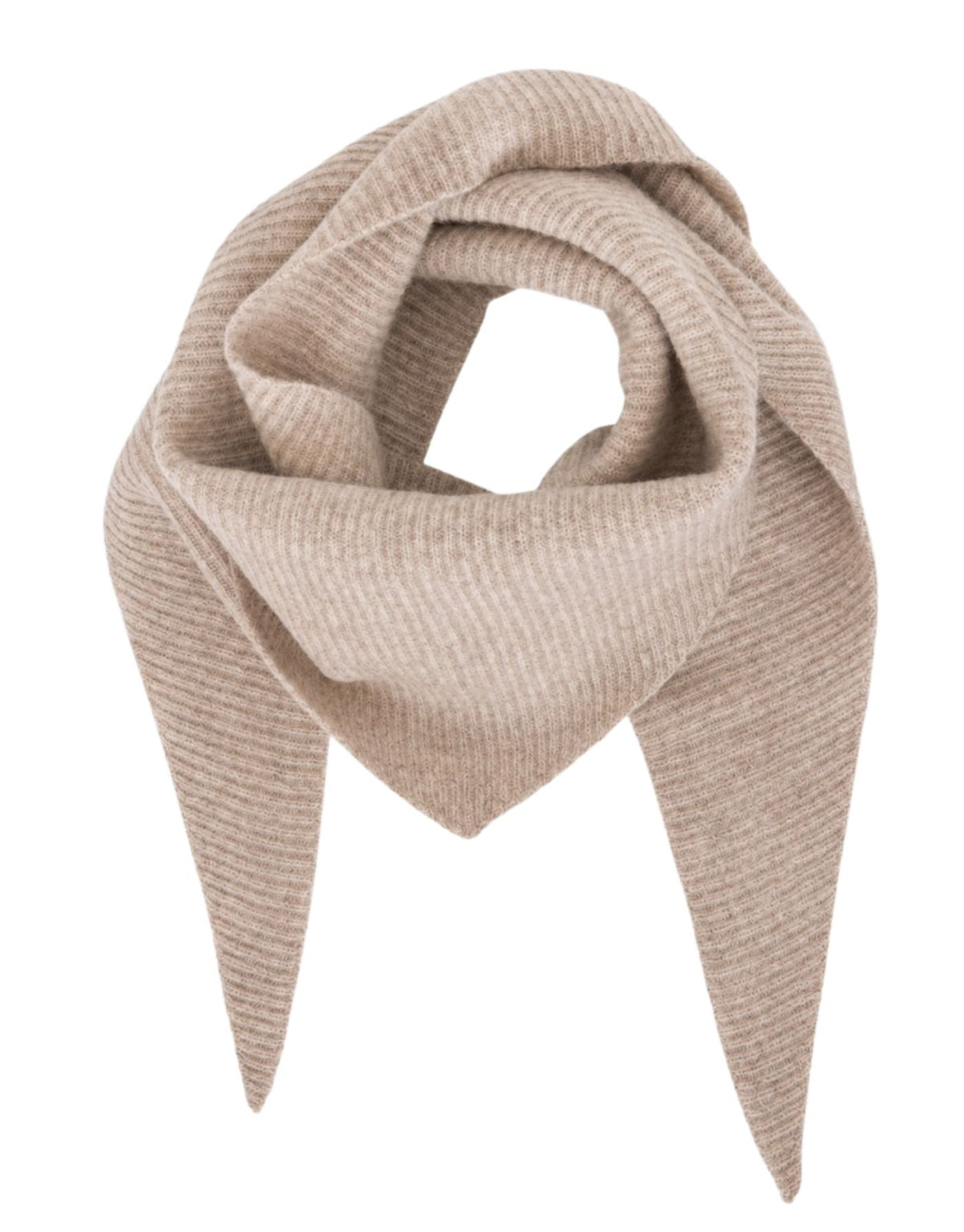 Hell beige-grau melierter Schal Lowee von MSCH Copenhagen in Warm Light Grey Melange aus 100 % RWS-zertifizierter Merinowolle.