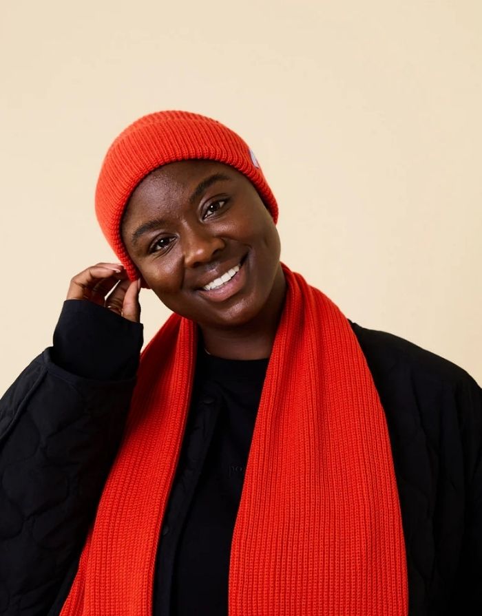 Beanie aus Merinowolle I Rot