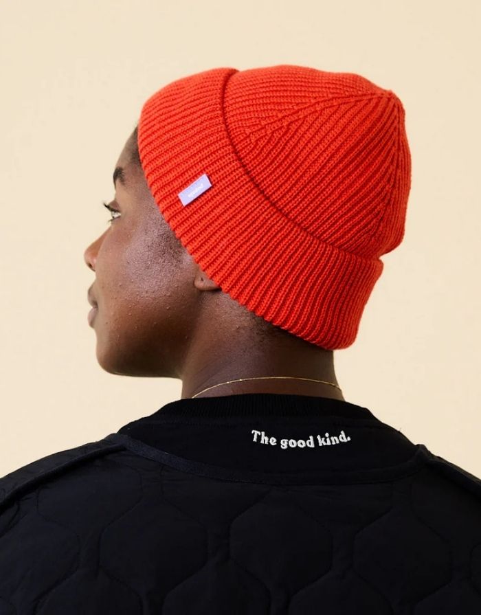 Beanie aus Merinowolle I Rot