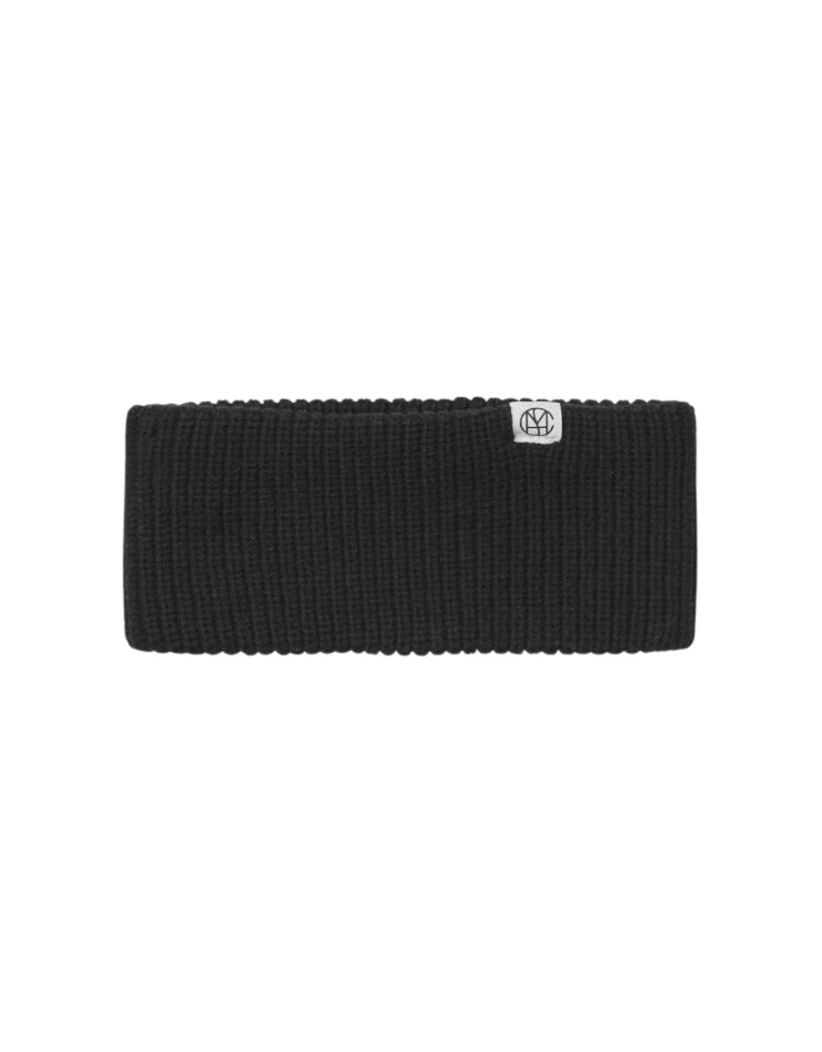 Schwarzes Stirnband Galine Rachelle Icon von MSCH Copenhagen aus weichem Rippstrick mit dezentem MSCH-Logo.