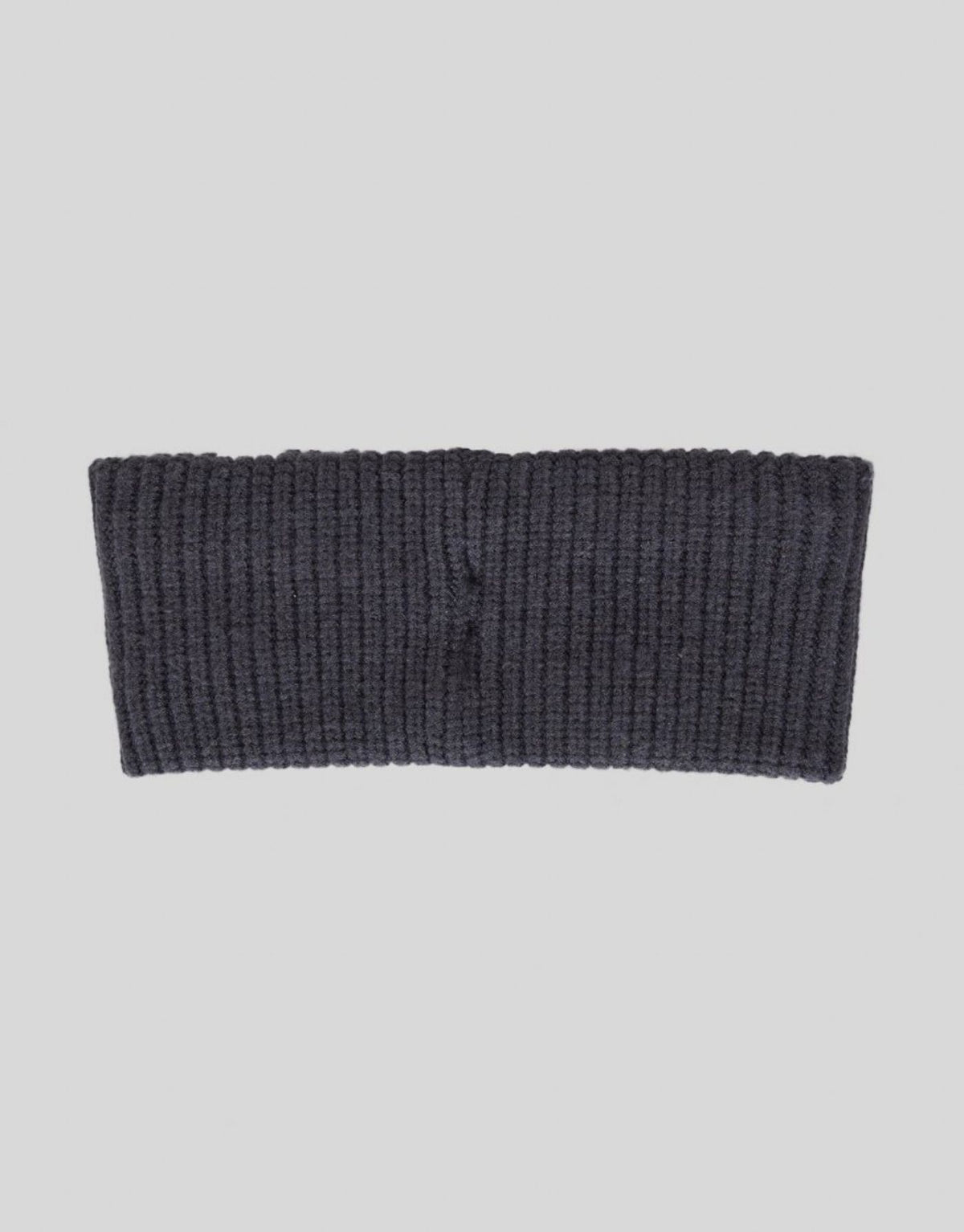 Blaugraues Stirnband Galine Rachelle Icon von MSCH Copenhagen in India Ink aus weichem Rippstrick mit dezentem MSCH-Logo hinten