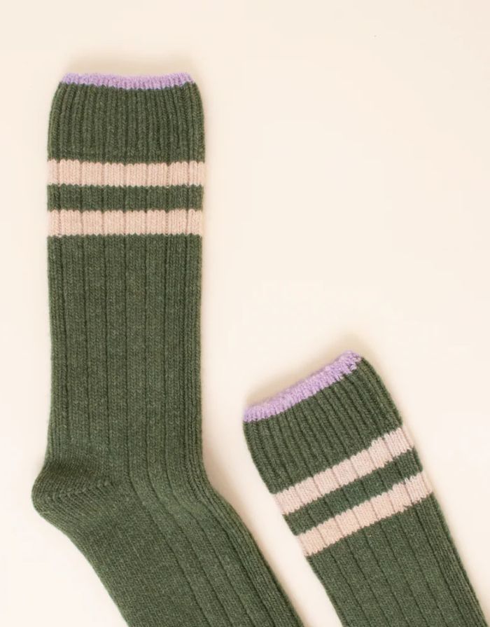 Popeia Stricksocken Wolle I Grün