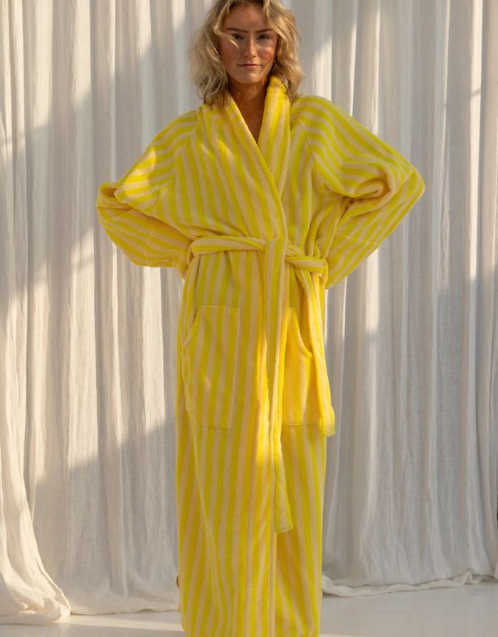 Bademantel Naram I Pristine/Neon Yellow