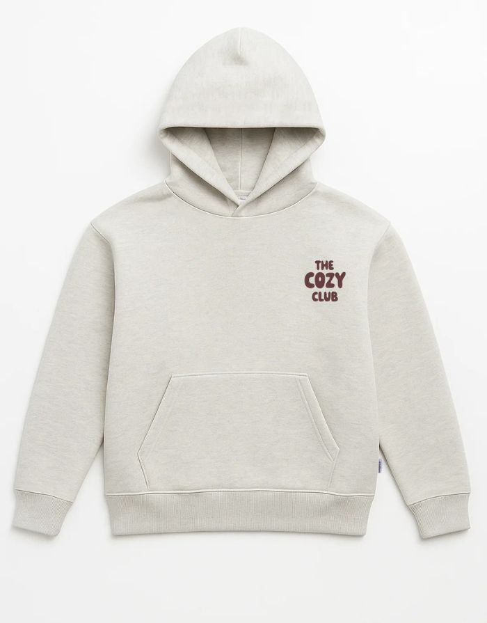 Oversized Hoodie Erwachsene Cozy Club Hellgrau