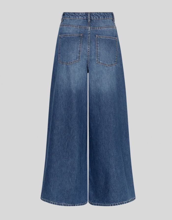 MSCH Copenhagen Jeans Turig Alena Mid Blue Wash mit extra weitem Bein.