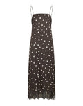 MSCH Copenhagen Kleid Jionna Strap Delicioso Dot mit Punktmuster und Spitze am Saum.