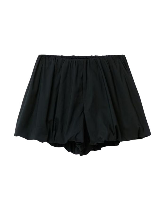  Gina Tricot schwarze Ballon-Shorts mit elastischem Bund 