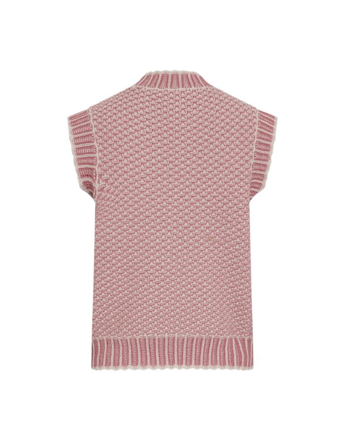 MSCH Copenhagen Pullunder Pillar Faded Rose in Rosa aus weichem Strickmaterial.