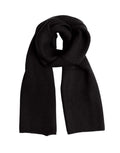 MSCH Copenhagen Schal Galine Rachelle in Black – weicher Rippstrickschal in tiefem Schwarz, stilvoll und warm für die Winterzeit.