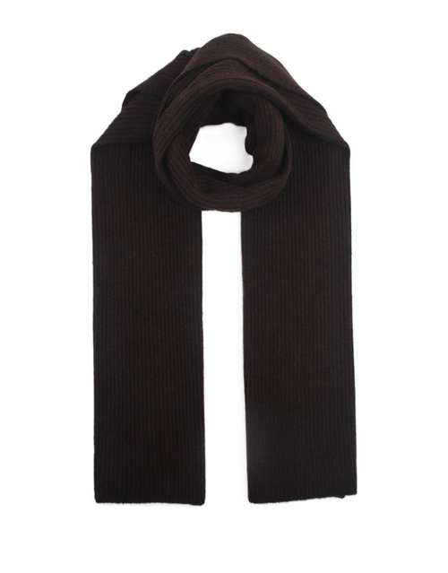 PHANIE Schal Rippstrick in Brown aus Acryl-Woll-Mischung mit einfarbiger Rippstruktur