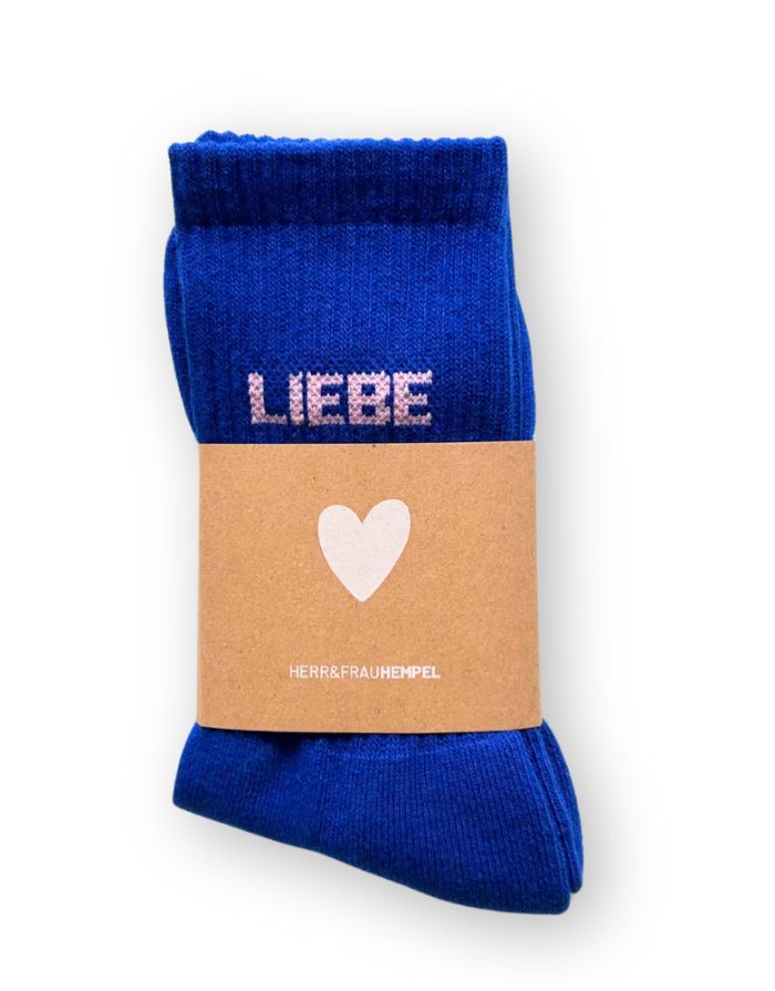 Socken Liebe I Blau/Rosa