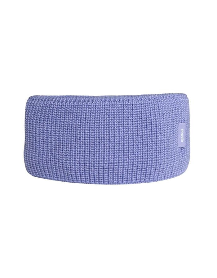 Popeia Stirnband Flieder aus 100 % Merinowolle, Made in Germany.