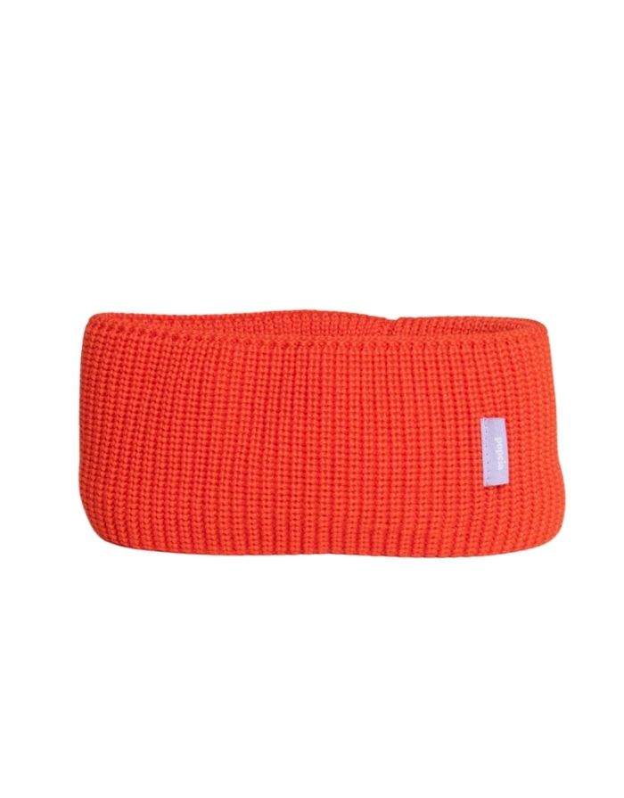 Popeia Stirnband Rot aus 100 % Merinowolle, Made in Germany.
