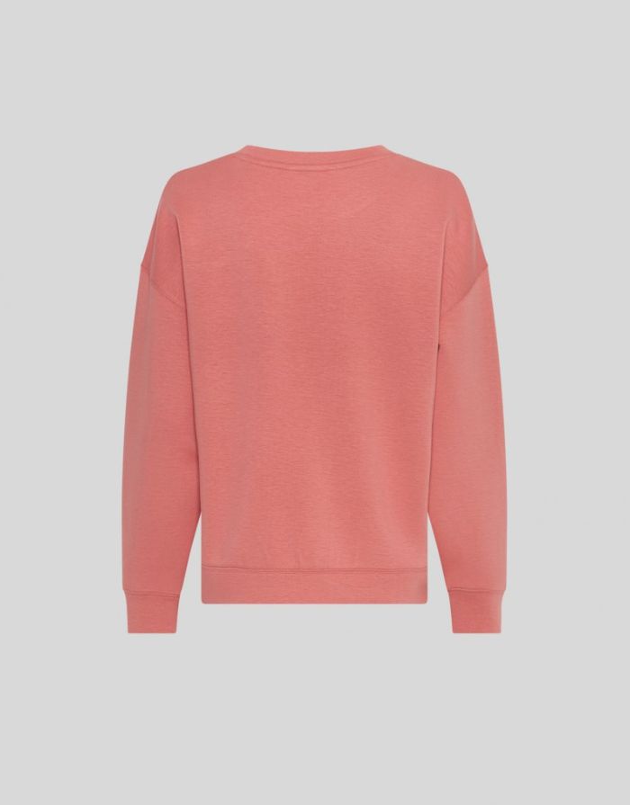 MSCH Copenhagen Sweatshirt Ima Q Faded Rose in Rosa mit Rundhalsausschnitt und lockerer Passform.