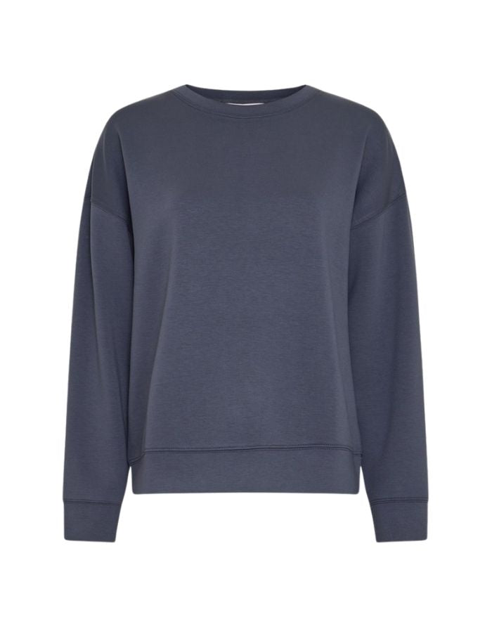 Ima Q Sweatshirt von MSCH Copenhagen in der Farbe India Ink als Freisteller von vorne