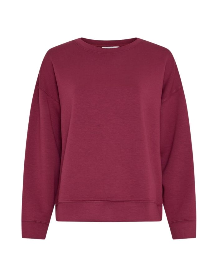 Ima Q Sweatshirt von MSCH Copenhagen in der Farbe Rhododendron als Freisteller von vorne