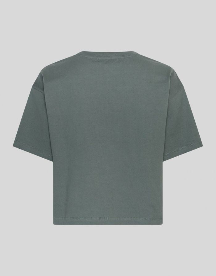  MSCH Copenhagen T-Shirt Leana Laurel Wreath in Grün mit lockerer Passform und Rundhalsausschnitt.