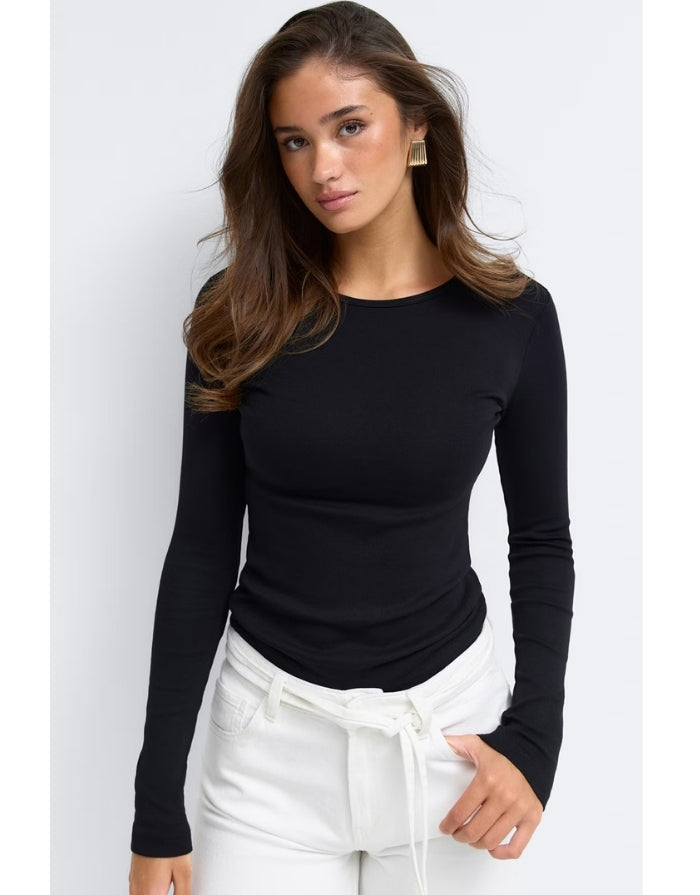 Longsleeve Top Tight fit  I Black