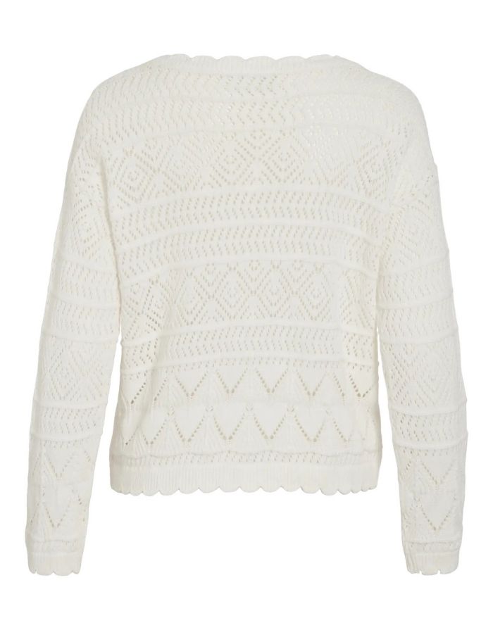 Vizueta Boatneck Knit Top I Cloud Dancer