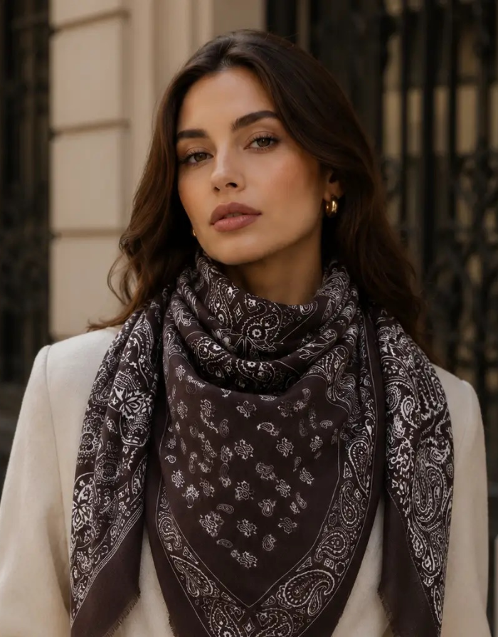 Tuch Paisley I Khaki