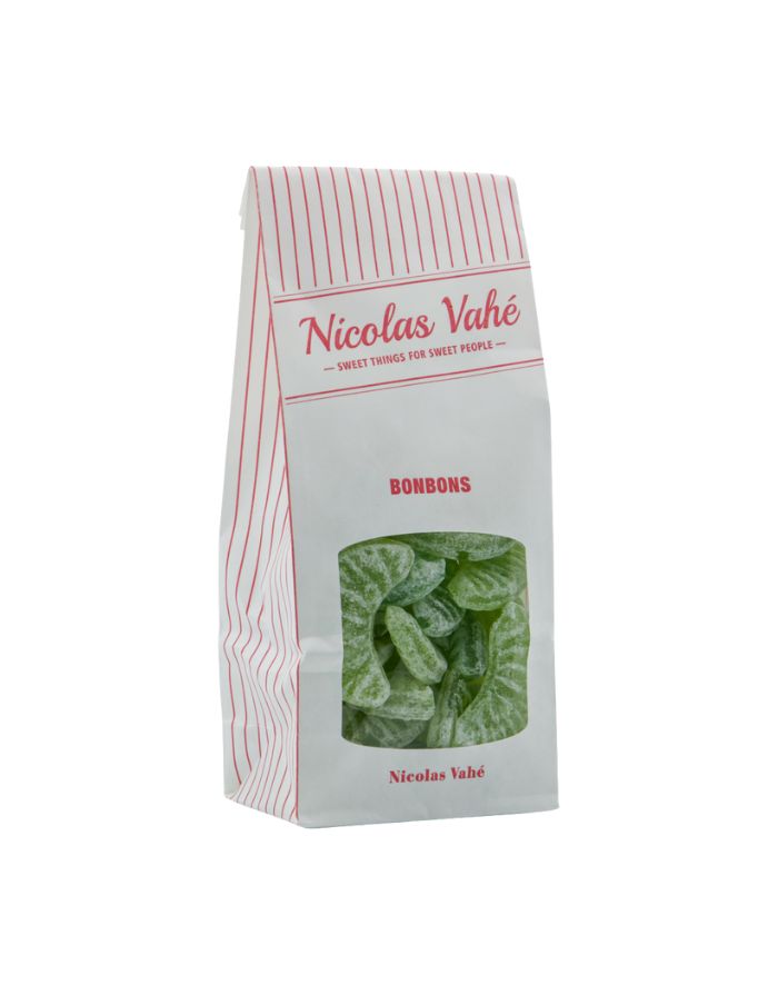 Nicolas Vahé Bonbons Apple – frische Hartkaramellen mit grünem Apfelgeschmack, 150 g.