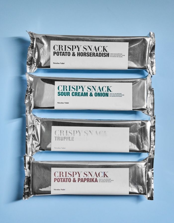  Crispy Snack Trüffel von Nicolas Vahé – knuspriger Kartoffelsnack mit feinem Trüffelaroma in der Verpackung.