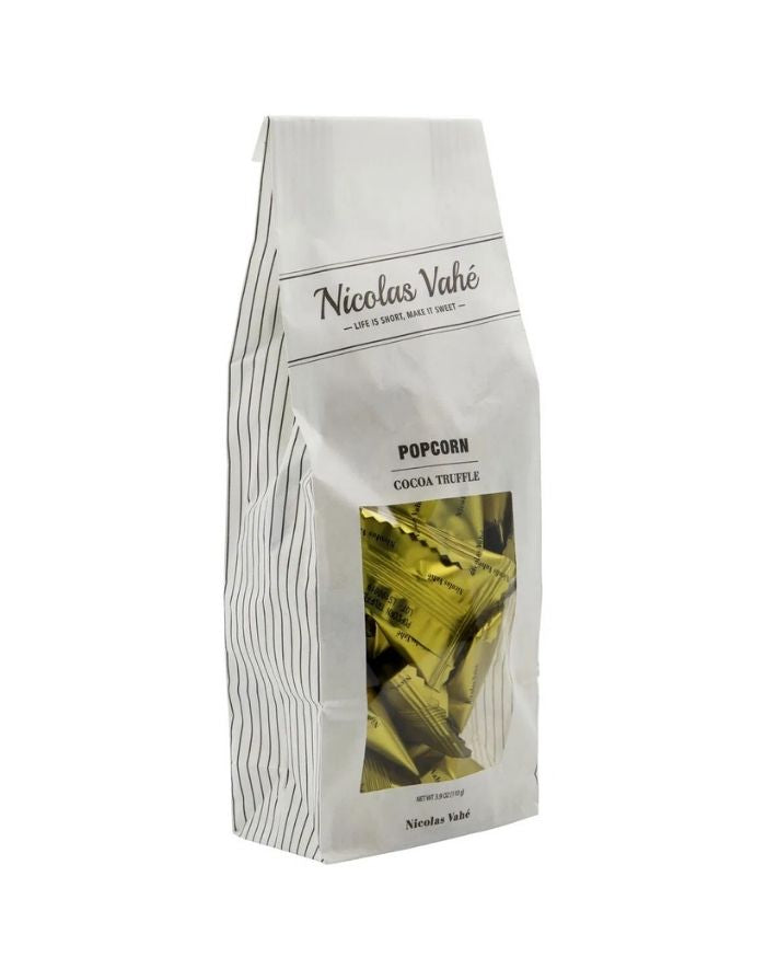 Nicolas Vahé Kakao Trüffel Popcorn – cremige Schokoladentrüffel mit knusprigen Popcornstücken.