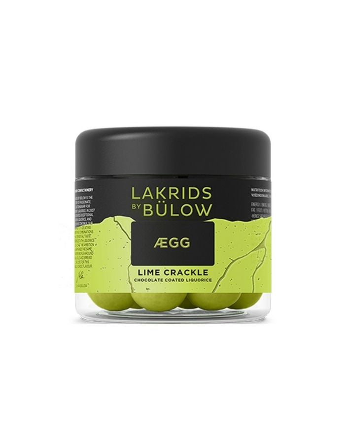 Lakrids by Bülow Lime Crackle – Lakritz mit weißer Schokolade, Limette und knackigem Zuckermantel.