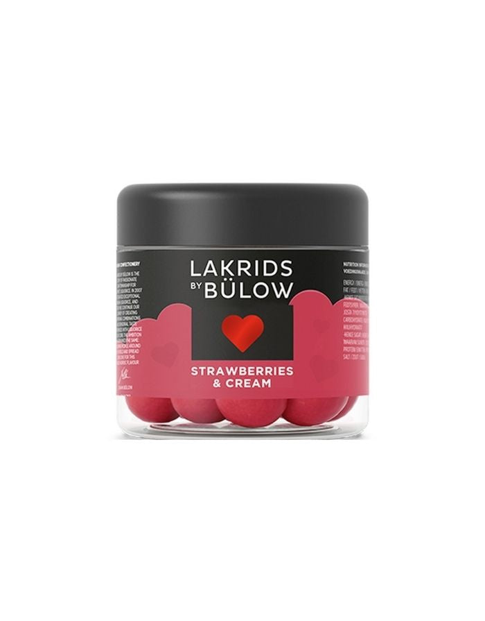Lakrids by Bülow Strawberry & Cream Lakritz mit weißer Schokolade, Erdbeere und Sahne.