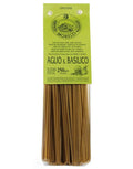 Morelli Garlic and Basil Linguine mit Knoblauch und Basilikum, italienische Gourmet Pasta mit mediterranem Geschmack