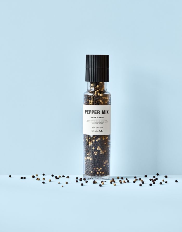 Nicolas Vahé Salz & Pfeffer Mix Black & White – ausgewogene Pfeffermischung in der Mühle, 160 g.