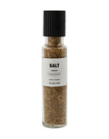 Smoked Salz von Nicolas Vahé mit Keramikmahlwerk und über Buchenholz geräuchertem Meersalz in einer Gewürzmühle.