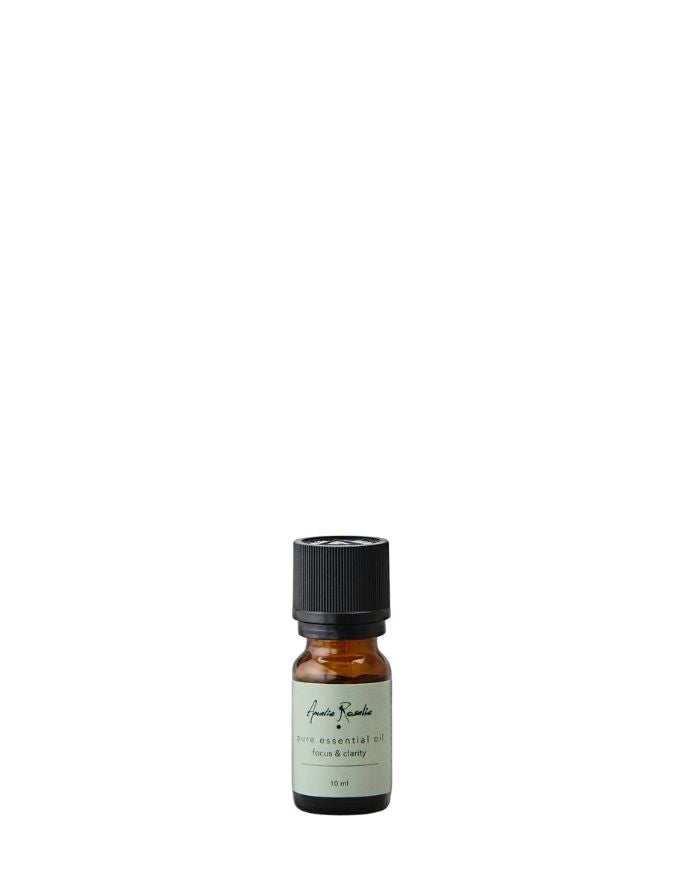 Amalie Rosalie ätherische Ölmischung Focus and Clarity mit Pfefferminze, Eukalyptus und Zitrusnoten.
