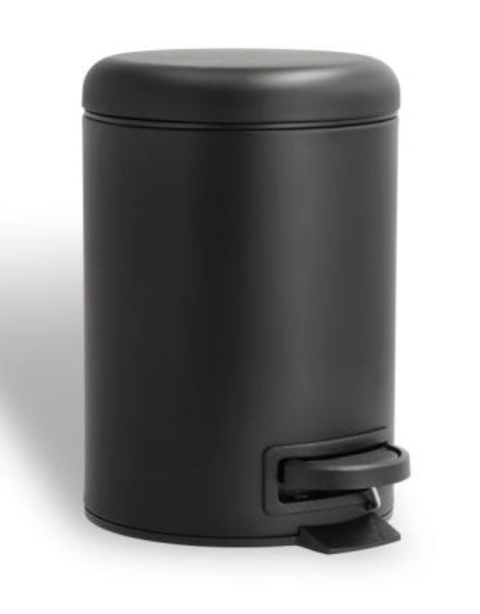 Pedaleimer Mono in Taupe von Södahl: kleiner Eimer mit Soft-Close-Deckel, Pedal und herausnehmbarem Plastikeinsatz, 3 Liter Fassungsvermögen.