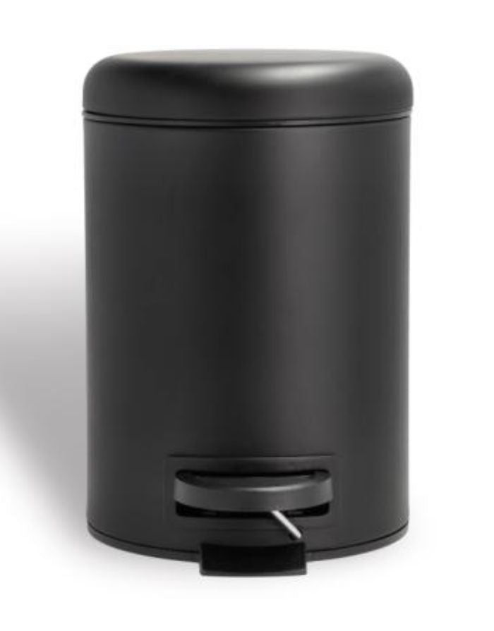 Pedaleimer Mono in Taupe von Södahl: kleiner Eimer mit Soft-Close-Deckel, Pedal und herausnehmbarem Plastikeinsatz, 3 Liter Fassungsvermögen.