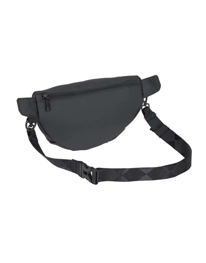 Leckerlitasche Emma in Black – multifunktionale Bauchtasche für Hundebesitzer:innen mit Leckerlifach, Reißverschlussfach und Kotbeutelspender. Wasserabweisend, abwaschbar und nachhaltig gefertigt aus recyceltem Polyester.