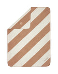 Hundedecke Ida M in Streifen Rose / Maple – weiche Decke aus Baumwollmischung für Hunde. Ideal für Zuhause und unterwegs, OEKO-TEX-zertifiziert, maschinenwaschbar und trocknergeeignet.
