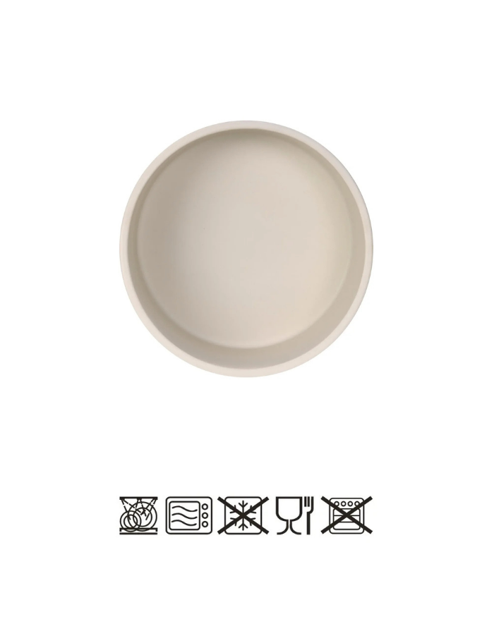 PALOPA Hundenapf Cali in Beige aus Porzellan mit asymmetrischem Design und rutschfesten Silikonnoppen
