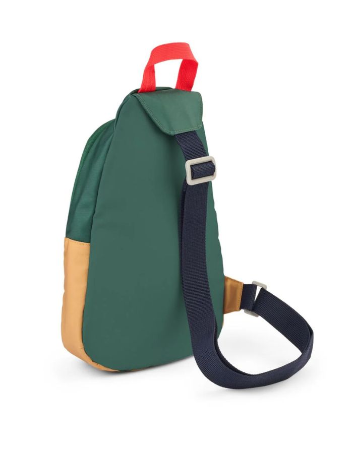Liewood Ein-Schulter-Rucksack Phoenix in Classic Navy Multi Mix mit verstellbarem Schultergurt und 5 Litern Fassungsvermögen von hinten.