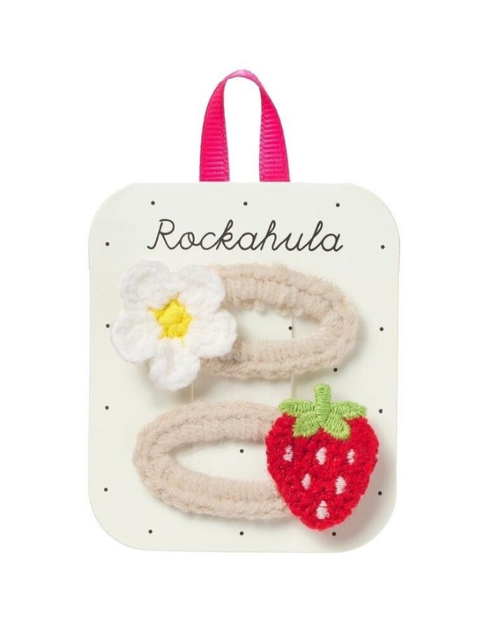 Haarspangen 2-er Set I Crochet Daisy & Strawberry