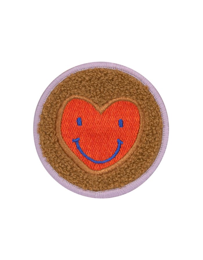 LÄSSIG Patches Set Little Gang Smile Heart mit Smiley- und FUN-Motiv aus 100 % Polyester, zum individuellen Gestalten von Taschen und Rucksäcken.