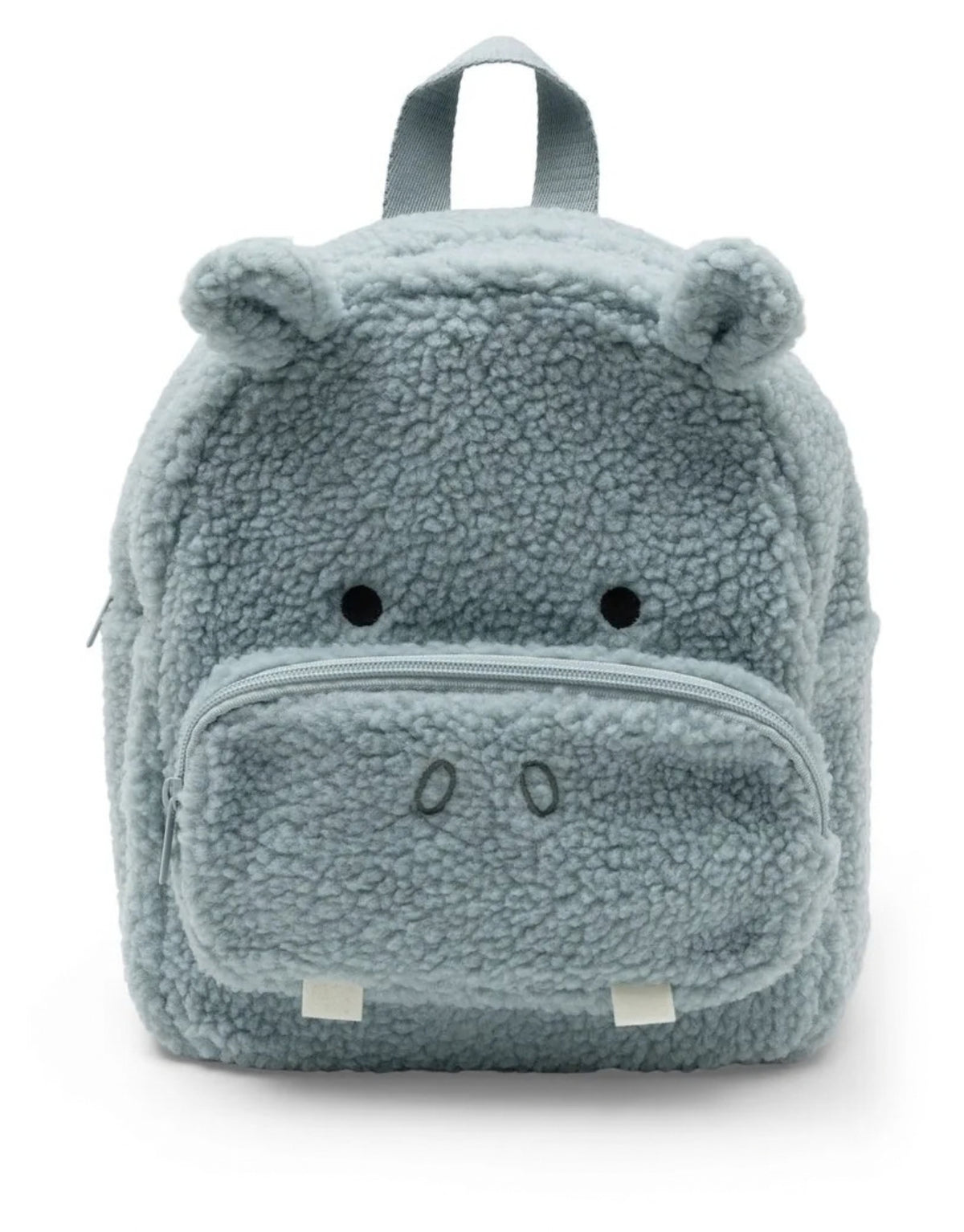 Kinder-Rucksack Hippo Happy von Jollein im niedlichen Nilpferd-Design für Kita, Ausflüge und kleine Abenteuer als Freisteller von vorne