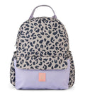 Liewood Rucksack Lennon in Mega Leo Mist Mix  mit Laptopfach, Flaschentasche und gepolsterten Schultergurten von vorne.
