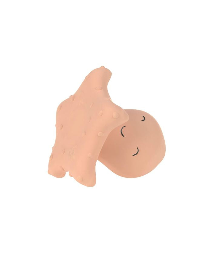 LÄSSIG Badewannenspielzeug Oktopus aus BPA-freiem Naturkautschuk, weiche Form, integrierte Rassel, ideal für Babys und Kleinkinder, für Badewanne und Dusche.