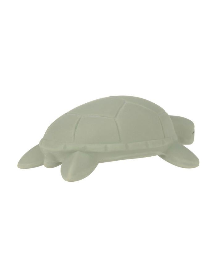LÄSSIG Badewannenspielzeug Schildkröte aus BPA-freiem Naturkautschuk, weiche Form, integrierte Rassel, ideal für Babys und Kleinkinder, für Badewanne und Dusche.
