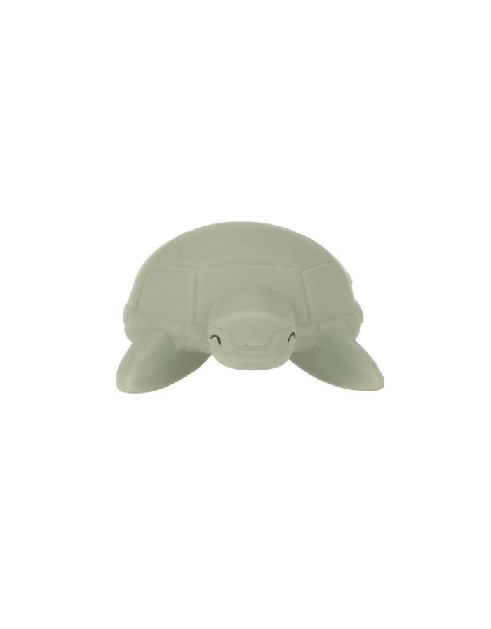 LÄSSIG Badewannenspielzeug Schildkröte aus BPA-freiem Naturkautschuk, weiche Form, integrierte Rassel, ideal für Babys und Kleinkinder, für Badewanne und Dusche.